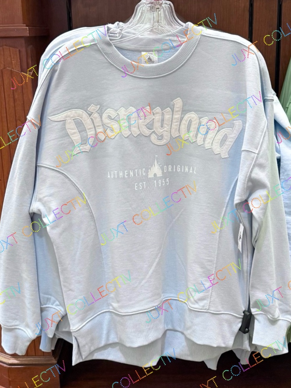 Disneyland Authentic Original 1955 Castle Light Blue Pullover Crewneck Sweater